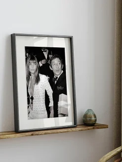 Ingelijste print Serge Gainsbourg & Jane Birkin