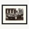 Ingelijste print Steve McQueen in zijn Jaguar