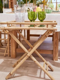 Inklapbare tuin bijzettafel Mandisa van bamboehout