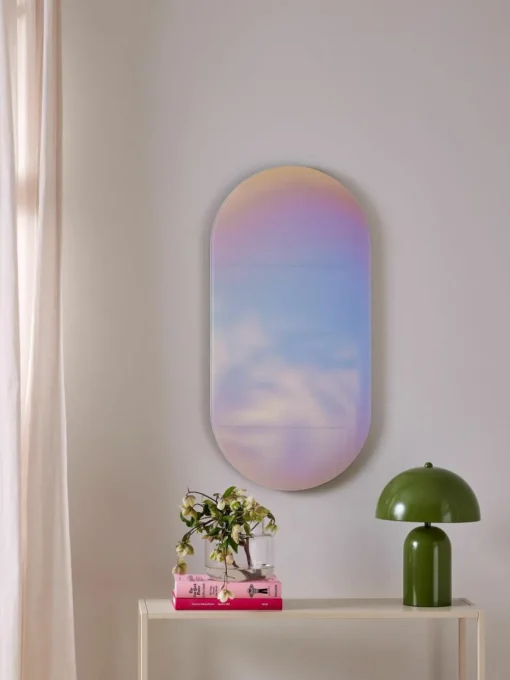 Iriserende design wandspiegel Ruby