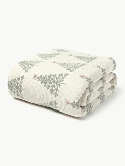 Jacquard bedsprei Cianna met kerstpatroon