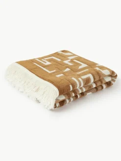 Jacquard bedsprei Fran met franjes