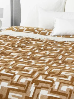 Jacquard bedsprei Fran met franjes