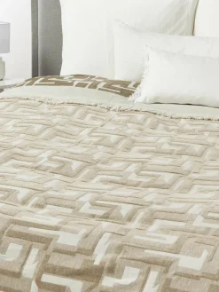Jacquard bedsprei Fran met franjes
