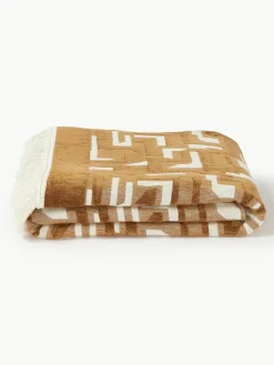 Jacquard bedsprei Fran met franjes