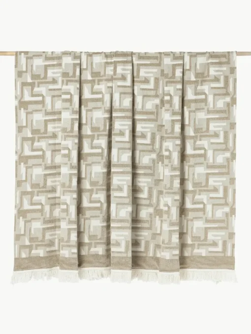 Jacquard bedsprei Fran met franjes