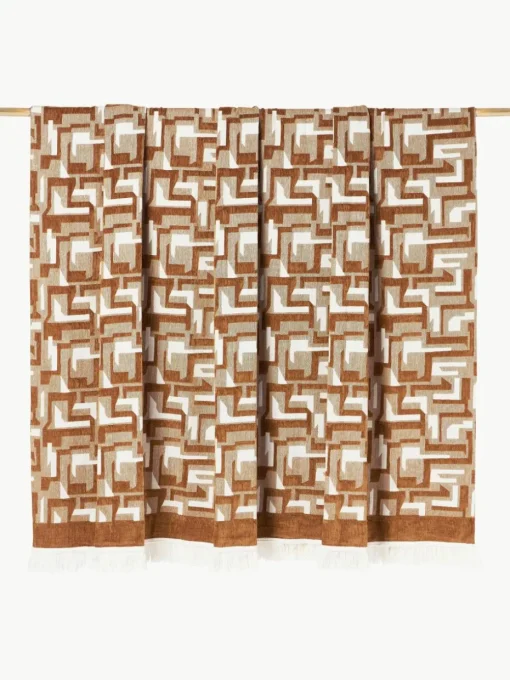 Jacquard bedsprei Fran met franjes