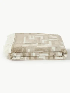 Jacquard bedsprei Fran met franjes