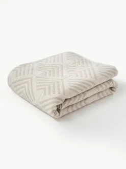 Jacquard bedsprei Milano met grafisch patroon