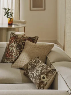 Juten kussenhoes Flint met geometrisch patroon