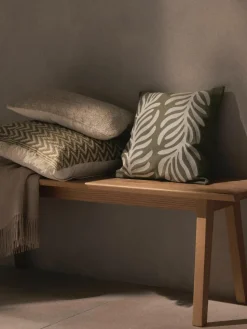 Juten kussenhoes Flint met geometrisch patroon