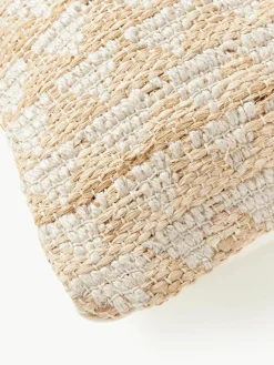 Juten kussenhoes Flint met geometrisch patroon