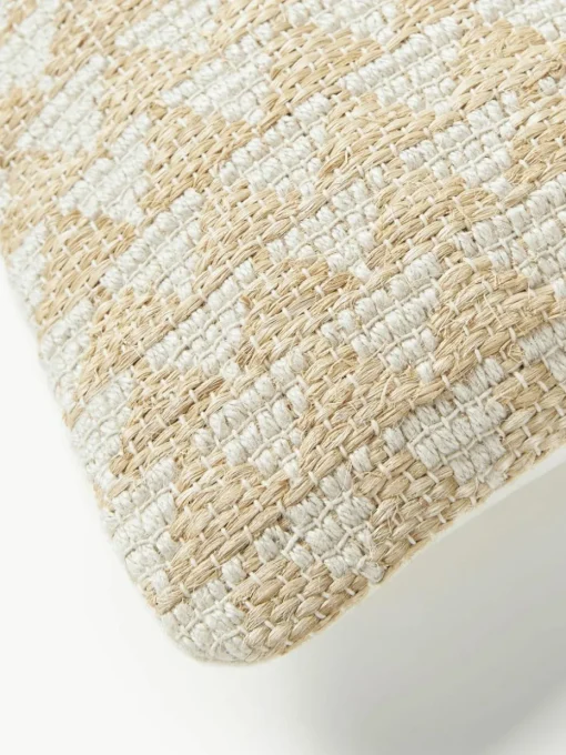 Juten kussenhoes Flint met geometrisch patroon