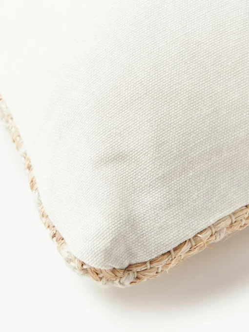 Juten kussenhoes Flint met geometrisch patroon