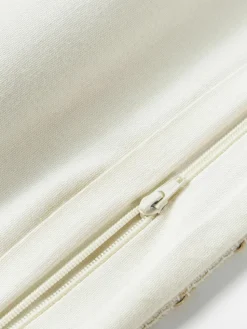 Juten kussenhoes Flint met geometrisch patroon