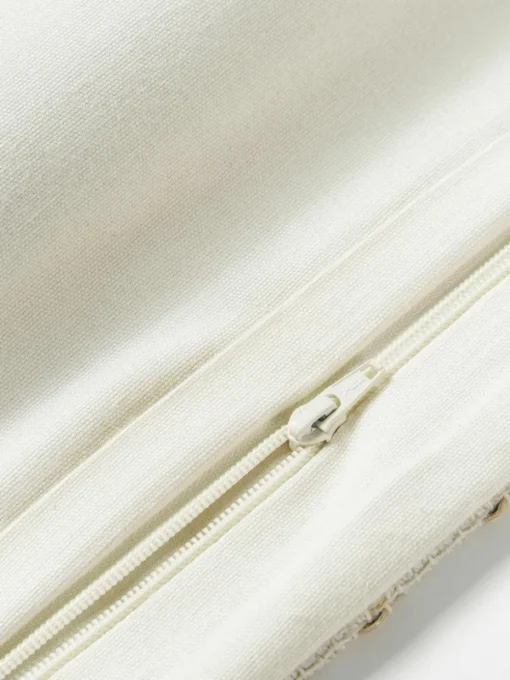 Juten kussenhoes Flint met geometrisch patroon