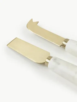 Kaasmessen Agata met marmeren handvat, set van 4