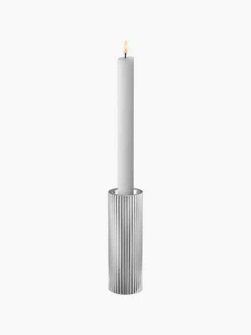Kandelaar Bernadotte met groefstructuur, H 14 cm