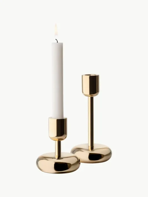 Kandelaars Nappula van messing, set van 2
