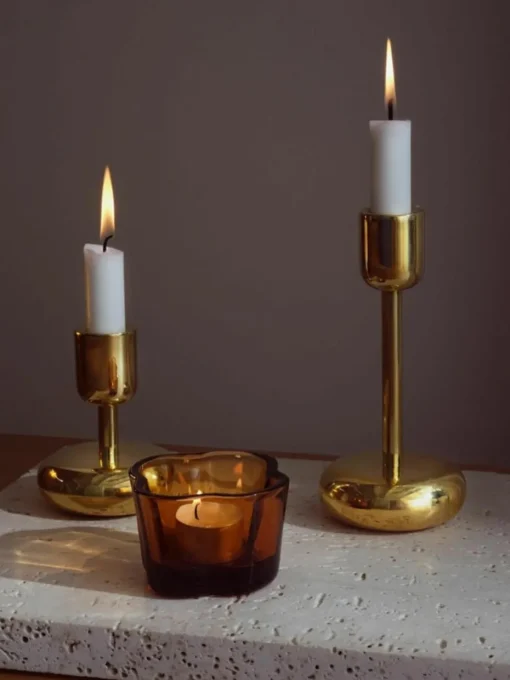 Kandelaars Nappula van messing, set van 2