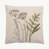 Katoenen kussen Bea met bloemmotief
