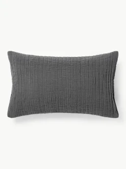 Katoenen kussenhoes Artemis met plissé-patroon