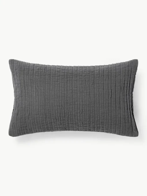 Katoenen kussenhoes Artemis met plissé-patroon