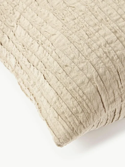 Katoenen kussenhoes Artemis met plissé-patroon