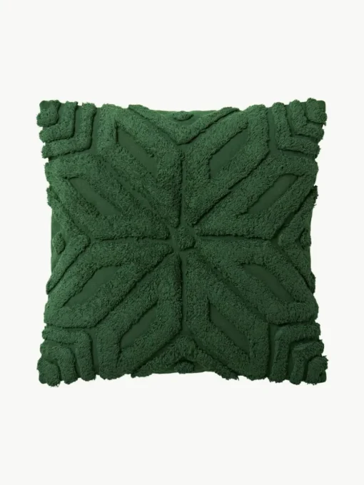 Katoenen kussenhoes Nira met winters motief