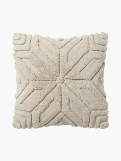 Katoenen kussenhoes Nira met winters motief