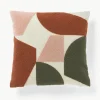 Katoenen kussenhoes Nomi met abstracte decoratie