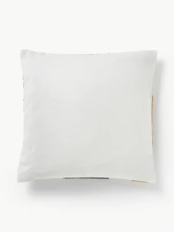 Katoenen kussenhoes Nomi met abstracte decoratie
