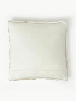 Katoenen kussenhoes Sela met getuft plantenmotief