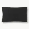 Katoenen kussenhoes Terre met decoratieve naad