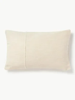 Katoenen kussenhoes Terre met decoratieve naad