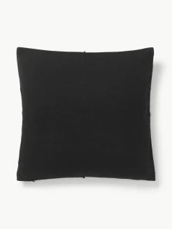 Katoenen kussenhoes Terre met decoratieve naad