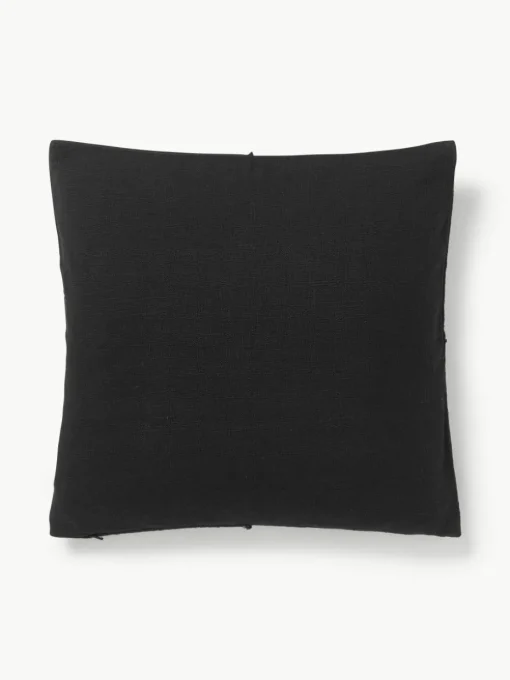 Katoenen kussenhoes Terre met decoratieve naad