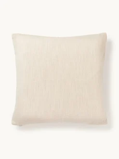 Katoenen kussenhoes Terre met decoratieve naad