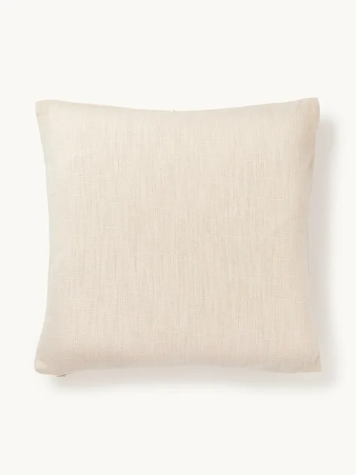 Katoenen kussenhoes Terre met decoratieve naad