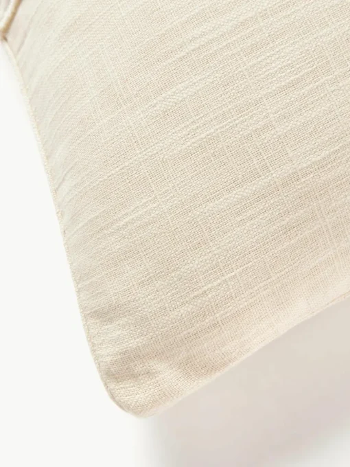Katoenen kussenhoes Terre met decoratieve naad