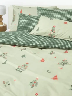 Katoenen perkal kussenhoes Pine