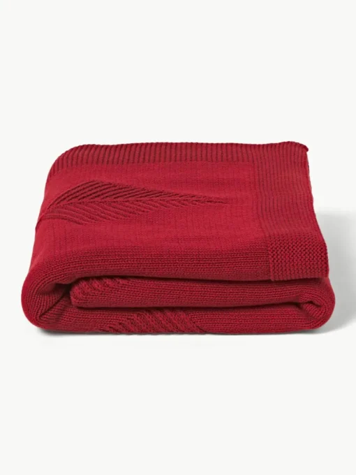 Katoenen plaid Beryl met winters motief