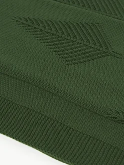 Katoenen plaid Beryl met winters motief