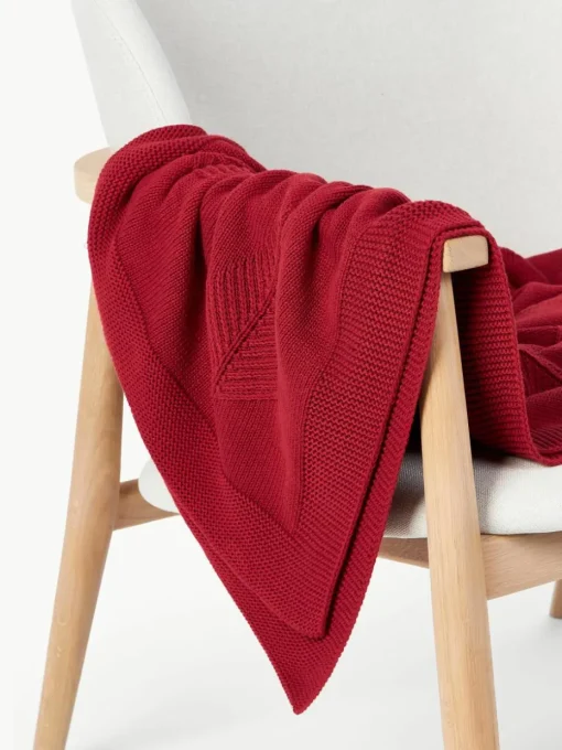 Katoenen plaid Beryl met winters motief