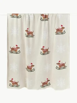 Katoenen plaid Buddy met winters motief