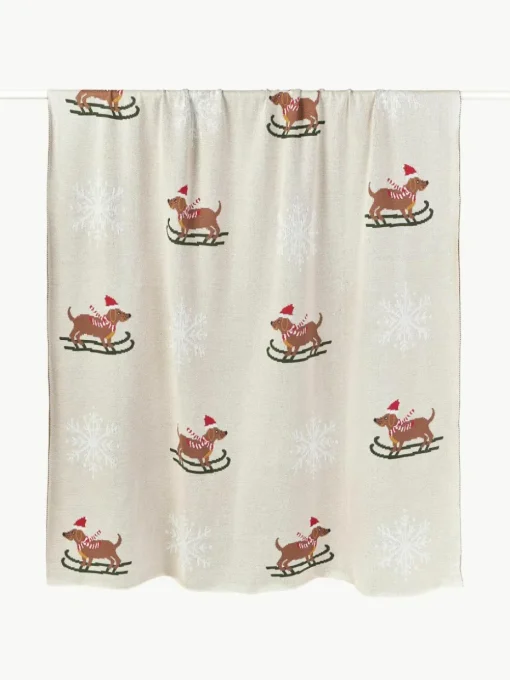 Katoenen plaid Buddy met winters motief