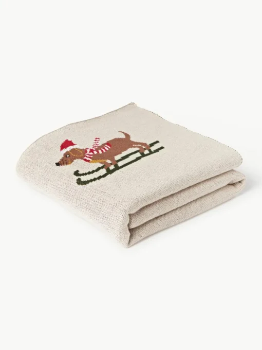 Katoenen plaid Buddy met winters motief