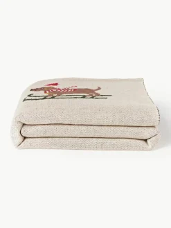 Katoenen plaid Buddy met winters motief