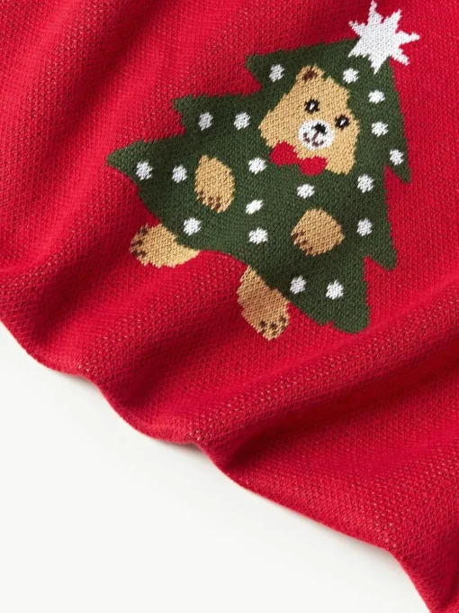 Katoenen plaid Buddy met winters motief