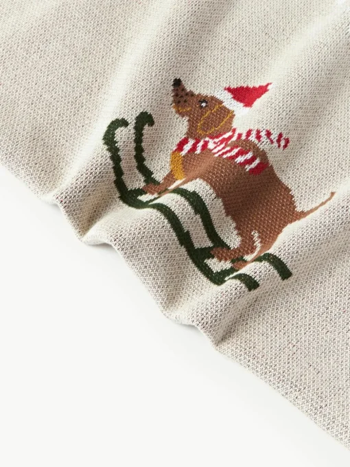 Katoenen plaid Buddy met winters motief